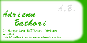 adrienn bathori business card